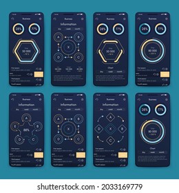 infografía de gráficos vectoriales con teléfono móvil. Plantilla para crear aplicaciones móviles, diseño de flujo de trabajo, diagrama, banner, diseño web, informes de negocios. Vector de acciones