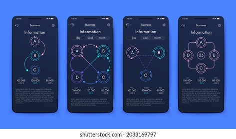 Vector graphics infographics with mobile phone. Template for creating mobile applications, workflow layout, diagram, banner, web design, business reports. Stock vector