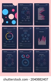 infografía de gráficos vectoriales con teléfono móvil. Plantilla para crear aplicaciones móviles, diseño de flujo de trabajo, diagrama, banner, diseño web, informes de negocios. Vector de acciones