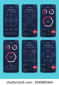Vektorgrafik-Infografiken mit Handy. Vorlage für die Erstellung von mobilen Anwendungen, Workflow-Layout, Diagramm, Banner, Web-Design, Geschäftsberichte. Stock-Vektorgrafik