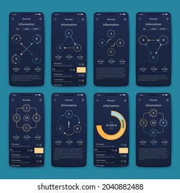 infografía de gráficos vectoriales con teléfono móvil. Plantilla para crear aplicaciones móviles, diseño de flujo de trabajo, diagrama, banner, diseño web, informes de negocios. Vector de acciones