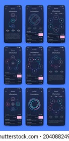 Vector graphics infographics with mobile phone. Template for creating mobile applications, workflow layout, diagram, banner, web design, business reports. Stock vector