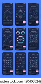 Vector graphics infographics with mobile phone. Template for creating mobile applications, workflow layout, diagram, banner, web design, business reports. Stock vector