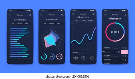 infografía de gráficos vectoriales con teléfono móvil. Plantilla para crear aplicaciones móviles, diseño de flujo de trabajo, diagrama, banner, diseño web, informes de negocios. Vector de acciones