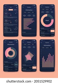 Vector graphics infographics with mobile phone. Template for creating mobile applications, workflow layout, diagram, banner, web design, business reports. Stock vector
