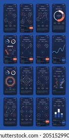 Vector graphics infographics with mobile phone. Template for creating mobile applications, workflow layout, diagram, banner, web design, business reports. Stock vector