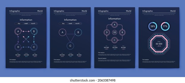 Vector graphics infographics with mobile phone. Template for creating mobile applications, workflow layout, diagram, banner, web design, business reports. Stock vector