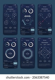 infografía de gráficos vectoriales con teléfono móvil. Plantilla para crear aplicaciones móviles, diseño de flujo de trabajo, diagrama, banner, diseño web, informes de negocios. Vector de acciones