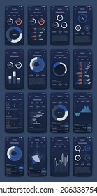 infografía de gráficos vectoriales con teléfono móvil. Plantilla para crear aplicaciones móviles, diseño de flujo de trabajo, diagrama, banner, diseño web, informes de negocios. Vector de acciones