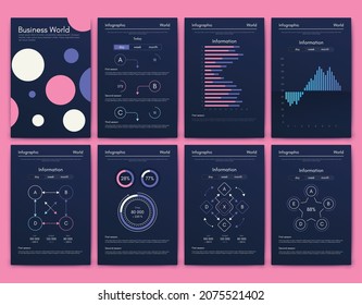 Vector graphics infographics with mobile phone. Template for creating mobile applications, workflow layout, diagram, banner, web design, business reports. Stock vector