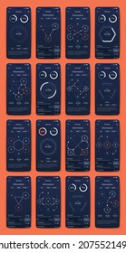 Vektorgrafik-Infografiken mit Handy. Vorlage für die Erstellung von mobilen Anwendungen, Workflow-Layout, Diagramm, Banner, Web-Design, Geschäftsberichte. Stock-Vektorgrafik