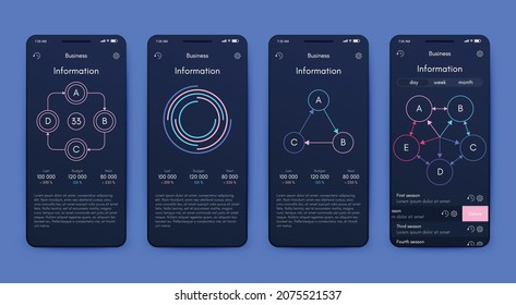 infografía de gráficos vectoriales con teléfono móvil. Plantilla para crear aplicaciones móviles, diseño de flujo de trabajo, diagrama, banner, diseño web, informes de negocios. Vector de acciones