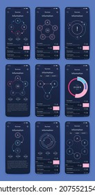 infografía de gráficos vectoriales con teléfono móvil. Plantilla para crear aplicaciones móviles, diseño de flujo de trabajo, diagrama, banner, diseño web, informes de negocios. Vector de acciones