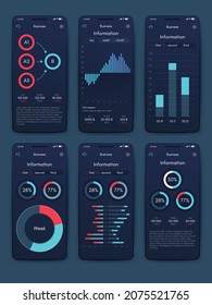 Vector graphics infographics with mobile phone. Template for creating mobile applications, workflow layout, diagram, banner, web design, business reports. Stock vector