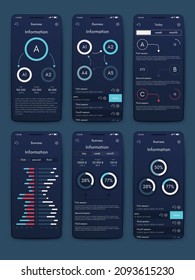 Vector graphics infographics with mobile phone. Template for creating mobile applications, workflow layout, diagram, banner, web design, business reports. Stock vector