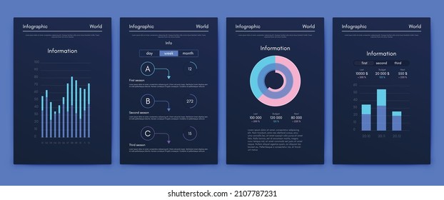 Vector graphics infographics with mobile phone. Template for creating mobile applications, workflow layout, diagram, banner, web design, business reports. Stock vector