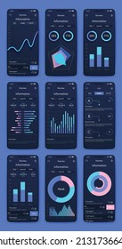 infografía de gráficos vectoriales con teléfono móvil. Plantilla para crear aplicaciones móviles, diseño de flujo de trabajo, diagrama, banner, diseño web, informes de negocios. Vector de acciones
