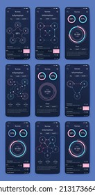 infografía de gráficos vectoriales con teléfono móvil. Plantilla para crear aplicaciones móviles, diseño de flujo de trabajo, diagrama, banner, diseño web, informes de negocios. Vector de acciones