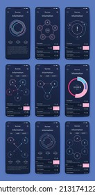 Vector graphics infographics with mobile phone. Template for creating mobile applications, workflow layout, diagram, banner, web design, business reports. Stock vector