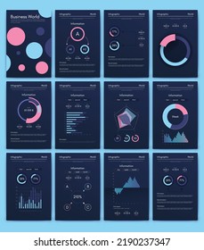 Vector graphics infographics with mobile phone. Template for creating mobile applications, workflow layout, diagram, banner, web design, business reports. Stock vector