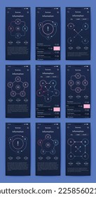 Vektorgrafik-Infografiken mit Handy. Vorlage für die Erstellung von mobilen Anwendungen, Workflow-Layout, Diagramm, Banner, Web-Design, Geschäftsberichte. Stock-Vektorgrafik