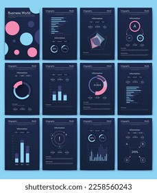 infografía de gráficos vectoriales con teléfono móvil. Plantilla para crear aplicaciones móviles, diseño de flujo de trabajo, diagrama, banner, diseño web, informes de negocios. Vector de acciones
