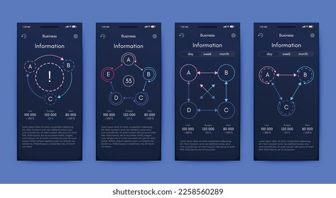 Vector graphics infographics with mobile phone. Template for creating mobile applications, workflow layout, diagram, banner, web design, business reports. Stock vector