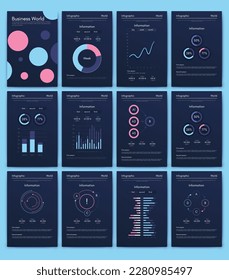 Vector graphics infographics with mobile phone. Template for creating mobile applications, workflow layout, diagram, banner, web design, business reports. Stock vector