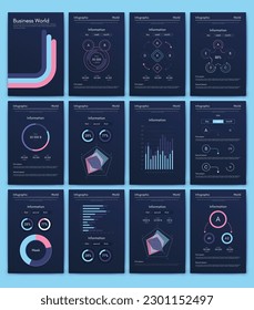 Vector graphics infographics with mobile phone. Template for creating mobile applications, workflow layout, diagram, banner, web design, business reports. Stock vector