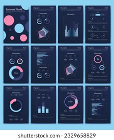 Vector graphics infographics with mobile phone. Template for creating mobile applications, workflow layout, diagram, banner, web design, business reports. Stock vector