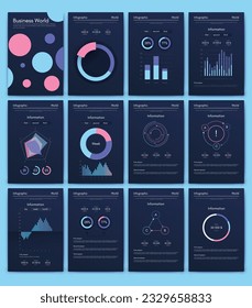 Vector graphics infographics with mobile phone. Template for creating mobile applications, workflow layout, diagram, banner, web design, business reports. Stock vector