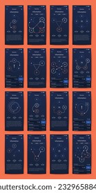 infografía de gráficos vectoriales con teléfono móvil. Plantilla para crear aplicaciones móviles, diseño de flujo de trabajo, diagrama, banner, diseño web, informes de negocios. Vector de acciones