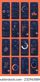 Vector graphics infographics with mobile phone. Template for creating mobile applications, workflow layout, diagram, banner, web design, business reports. Stock vector