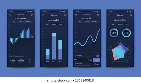 Vector graphics infographics with mobile phone. Template for creating mobile applications, workflow layout, diagram, banner, web design, business reports. Stock vector