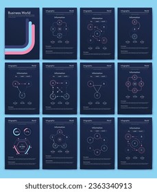 Vector graphics infographics with mobile phone. Template for creating mobile applications, workflow layout, diagram, banner, web design, business reports. Stock vector