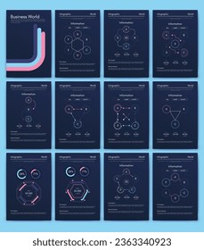 Vector graphics infographics with mobile phone. Template for creating mobile applications, workflow layout, diagram, banner, web design, business reports. Stock vector