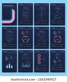 infografía de gráficos vectoriales con teléfono móvil. Plantilla para crear aplicaciones móviles, diseño de flujo de trabajo, diagrama, banner, diseño web, informes de negocios. Vector de acciones