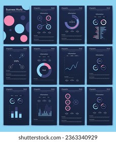 Vector graphics infographics with mobile phone. Template for creating mobile applications, workflow layout, diagram, banner, web design, business reports. Stock vector