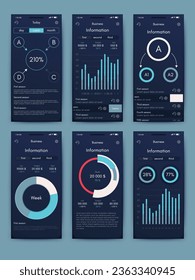 Vector graphics infographics with mobile phone. Template for creating mobile applications, workflow layout, diagram, banner, web design, business reports. Stock vector