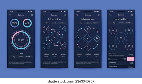 Vector graphics infographics with mobile phone. Template for creating mobile applications, workflow layout, diagram, banner, web design, business reports. Stock vector
