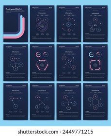 Vector graphics infographics with mobile phone. Template for creating mobile applications, workflow layout, diagram, banner, web design, business reports. Stock vector