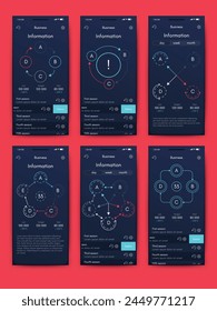 Vector gráficos infografías con el teléfono móvil. Plantilla para crear aplicaciones móviles, diseño de flujo de trabajo, diagrama, Anuncio, Diseño web, informes empresariales. Vector de acciones