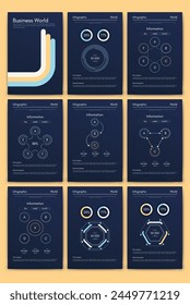 Vector graphics infographics with mobile phone. Template for creating mobile applications, workflow layout, diagram, banner, web design, business reports. Stock vector
