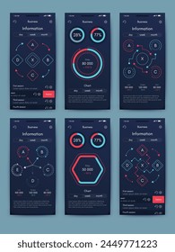 Vector gráficos infografías con el teléfono móvil. Plantilla para crear aplicaciones móviles, diseño de flujo de trabajo, diagrama, Anuncio, Diseño web, informes empresariales. Vector de acciones