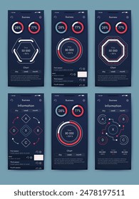 Vector graphics infographics with mobile phone. Template for creating mobile applications, workflow layout, diagram, banner, web design, business reports. Stock vector