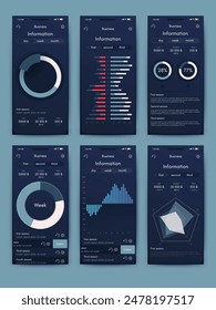 Vektorgrafik Grafik Infografiken mit Handy. Vorlage zum Erstellen mobiler Anwendungen, Workflow-Layout, Diagramm, Banner, Webdesign, Geschäftsberichte. Vektorgrafik