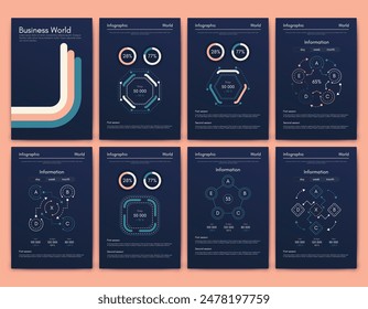 Vector gráficos infografías con el teléfono móvil. Plantilla para crear aplicaciones móviles, diseño de flujo de trabajo, diagrama, Anuncio, Diseño web, informes empresariales. Vector de acciones