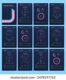 Vector graphics infographics with mobile phone. Template for creating mobile applications, workflow layout, diagram, banner, web design, business reports. Stock vector