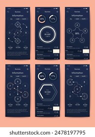 Vector graphics infographics with mobile phone. Template for creating mobile applications, workflow layout, diagram, banner, web design, business reports. Stock vector