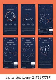 Vector gráficos infografías con el teléfono móvil. Plantilla para crear aplicaciones móviles, diseño de flujo de trabajo, diagrama, Anuncio, Diseño web, informes empresariales. Vector de acciones